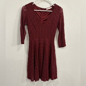 Maroon VNeck Lush Dress